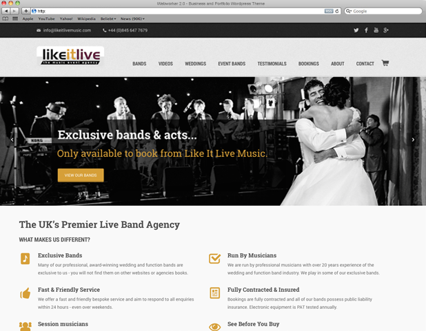 LikeitLive - premier entertainment provider for the UK