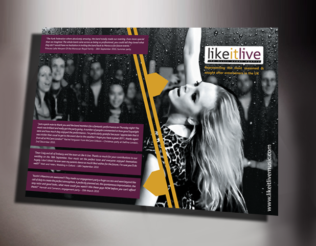 LikeitLive Promotional Print work